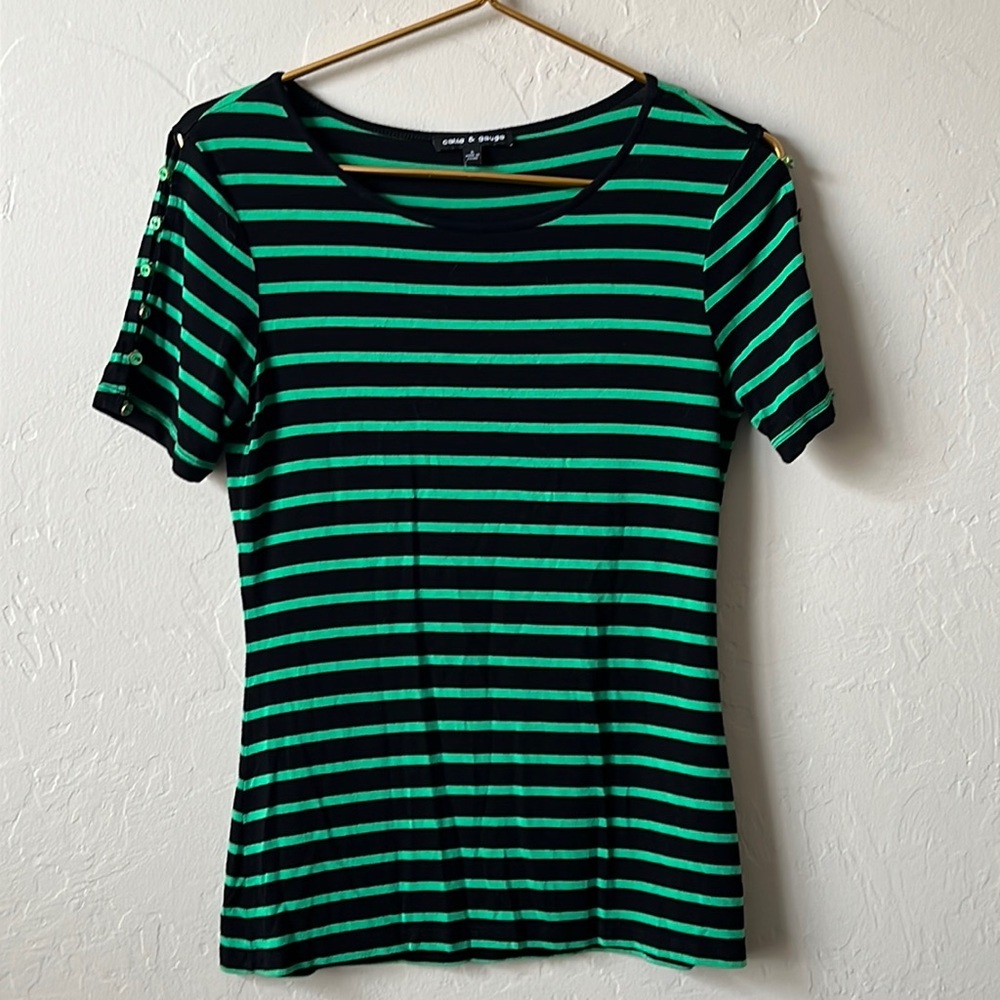 Cable & Gauge Green Stripe Shirt